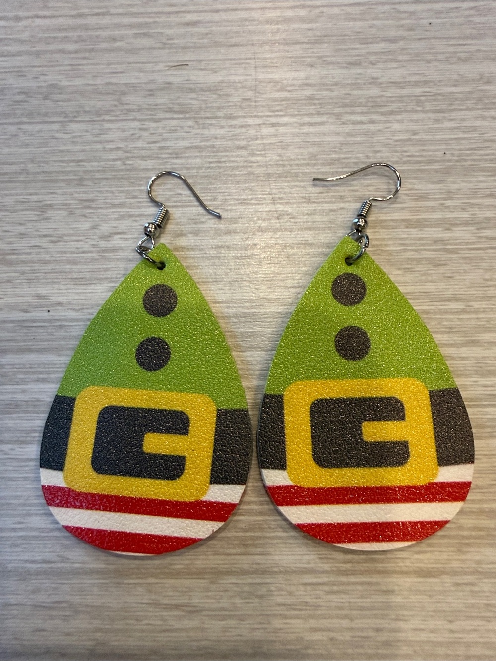 New Green Elf Belt Teardrop Earrings
